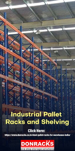 High Shelves and Pallets in a distribution warehouse for storage purpose.